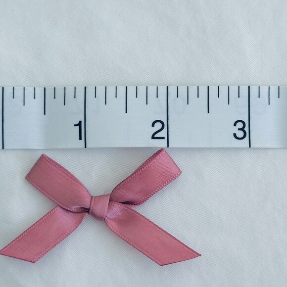 Lot of Wrights Satin Bows Small Ready Made 2" Satin Ribbon Bows Pink & Purple - Picture 6 of 6